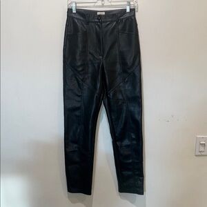 WILFRED vegan black pleather pants Size 4